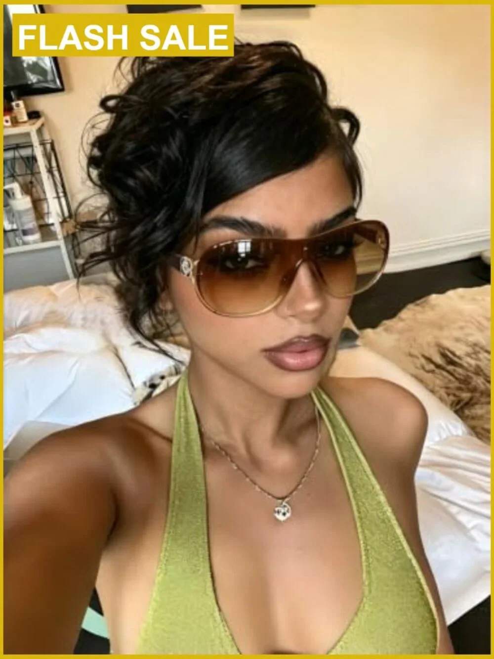 Y2K Wrap Around Oversized Retro Sunglasses UV400 Protection
